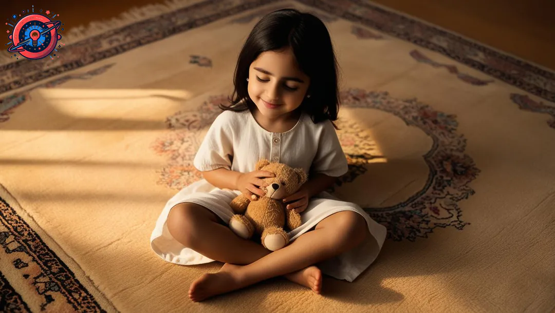Niña 4 años practicando mindfulness adaptado respiración consciente neuroeducación atención calma Niña 4 años practicando mindfulness adaptado respiración consciente neuroeducación atención calma